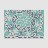 Blue Batik Tile I Seidenpapier (Vorderseite)