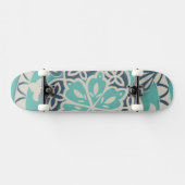 Blue Batik Tile I Skateboard (Horizontal)