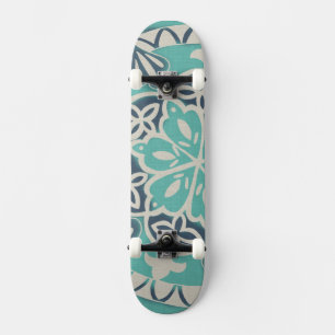 Blue Batik Tile I Skateboard