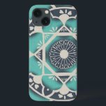 Blue Batik Tile II iPhone 13 Hülle<br><div class="desc">floral</div>