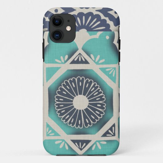 Blue Batik Tile II Case-Mate iPhone Hülle (Rückseite)