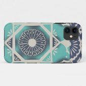 Blue Batik Tile II Case-Mate iPhone Hülle (Rückseite (Horizontal))