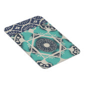 Blue Batik Tile II Magnet (Rechte Seite)