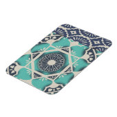 Blue Batik Tile II Magnet (Linke Seite)