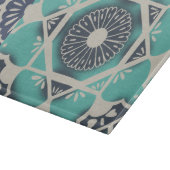 Blue Batik Tile II Schneidebrett (Ecke)
