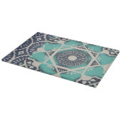 Blue Batik Tile II Schneidebrett (Ecke)