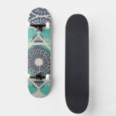Blue Batik Tile II Skateboard (Vorderseite)