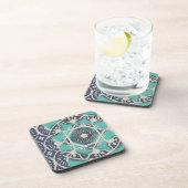 Blue Batik Tile II Untersetzer (Rechte Seite)