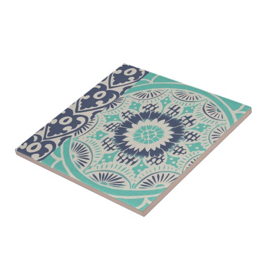 Blue Batik Tile III Fliese (Seite)