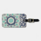 Blue Batik Tile III Gepäckanhänger (Vorderseite horizontal)
