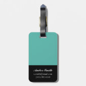 Blue Batik Tile III Gepäckanhänger (Rückseite vertikal)