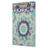 Blue Batik Tile III Klemmbrett (Links)