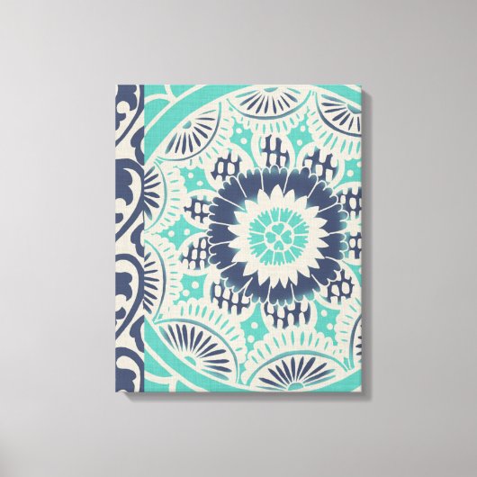 Blue Batik Tile III Leinwanddruck (Vorderseite)