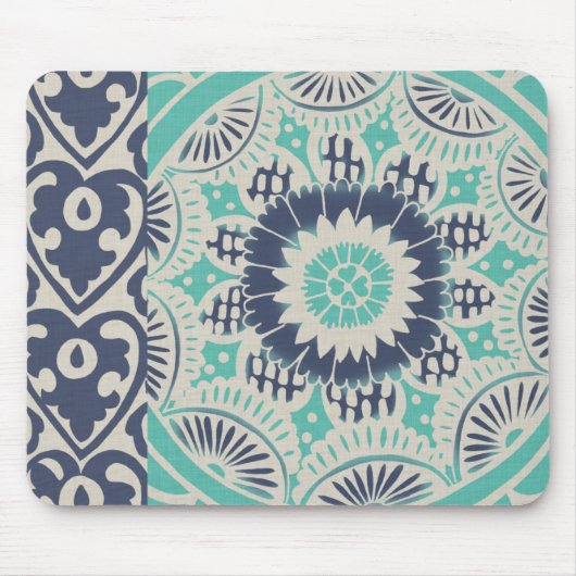 Blue Batik Tile III Mousepad (Vorne)