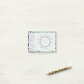 Blue Batik Tile III Post-it Klebezettel (Auf Schreibtisch)