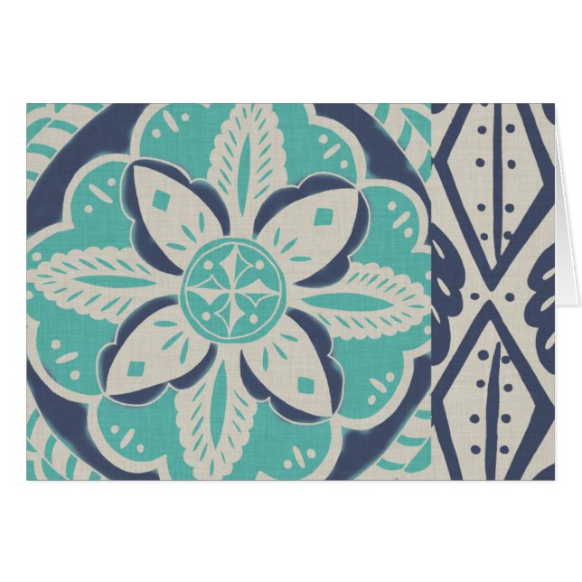 Blue Batik Tile IV (Vorderseite (Horizontal))