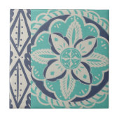 Blue Batik Tile IV Fliese (Vorderseite)