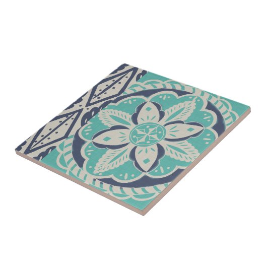 Blue Batik Tile IV Fliese (Seite)