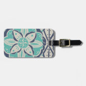 Blue Batik Tile IV Gepäckanhänger (Vorderseite horizontal)