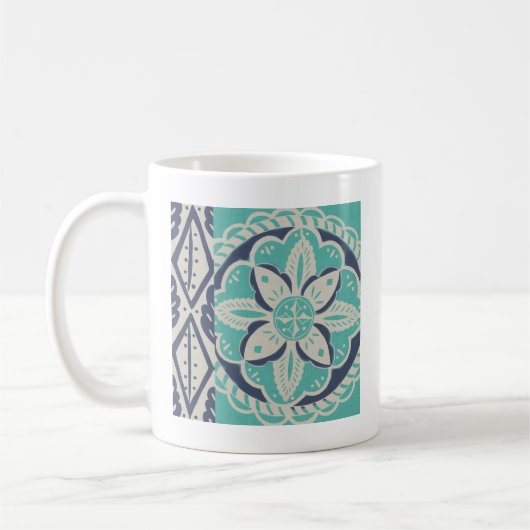 Blue Batik Tile IV Kaffeetasse (Links)