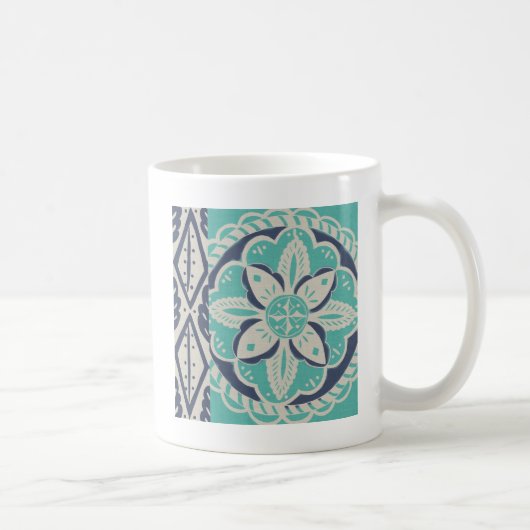Blue Batik Tile IV Kaffeetasse (Rechts)
