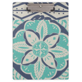 Blue Batik Tile IV Klemmbrett (Vorderseite)