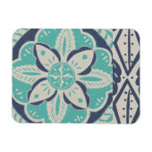 Blue Batik Tile IV Magnet (Horizontal)