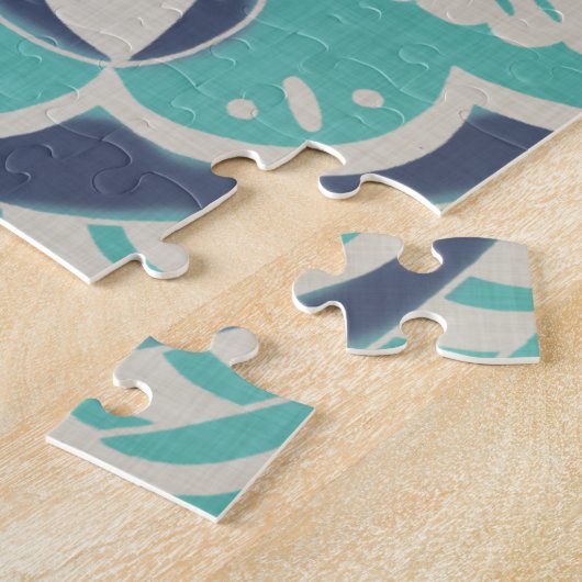 Blue Batik Tile IV Puzzle (Seite)