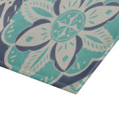 Blue Batik Tile IV Schneidebrett (Ecke)