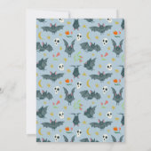 Blue Bats Batty for Baby Dusche Einladung (Rückseite)