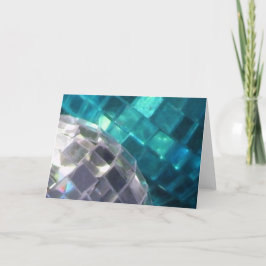 Blue Baubles detail greetings card Feiertagskarte