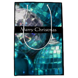 Blue Baubles Frohe Weihnachtsgeschenke Mittelschwa Mittlere Geschenktüte