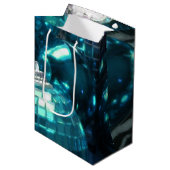 Blue Baubles Geschenktasche Mittlere Geschenktüte (Vorderseite Schrägansicht)