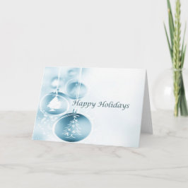 Blue Baubles - Happy Holidays Feiertagskarte