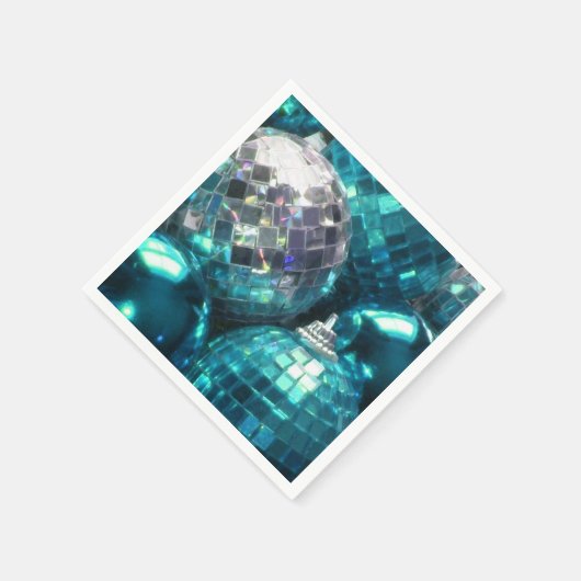 Blue Baubles Papierservietten (Ecke)