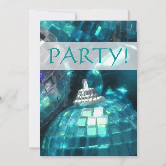 Blue Baubles 'Party' Einladung! Einladung (Vorderseite)