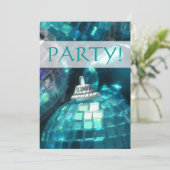 Blue Baubles 'Party' Einladung! Einladung (Stehend Vorderseite)