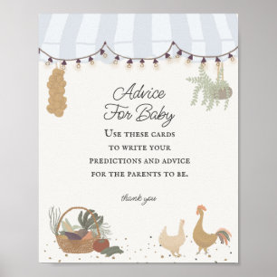 Blue Bauern Market Farm Frische Beratung für Baby Poster