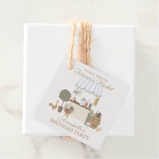 Blue Bauern Market Fresh Birthday Party Geschenkanhänger (Beispiel)