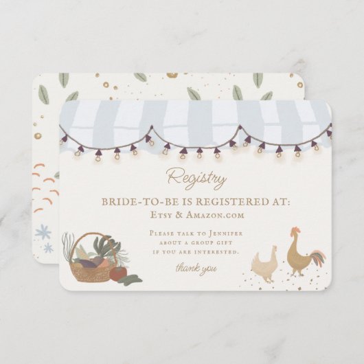 Blue Bauern Market Fresh Registry Insert (Vorne/Hinten)