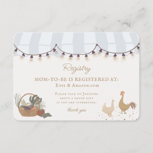 Blue Bauern Market Fresh Registry Insert (Vorderseite)