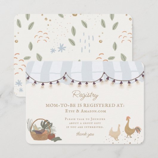 Blue Bauern Market Fresh Registry Insert (Vorne/Hinten)