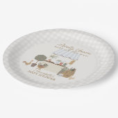 Blue Bauern Market Frische Babydusche Pappteller (Schrägansicht)