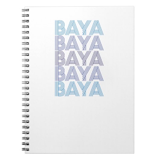 Blue Baya Notebook Notizblock (Vorderseite)