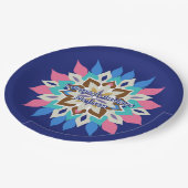 Blue Bayou 9-Zoll-Papierteller Pappteller (Schrägansicht)