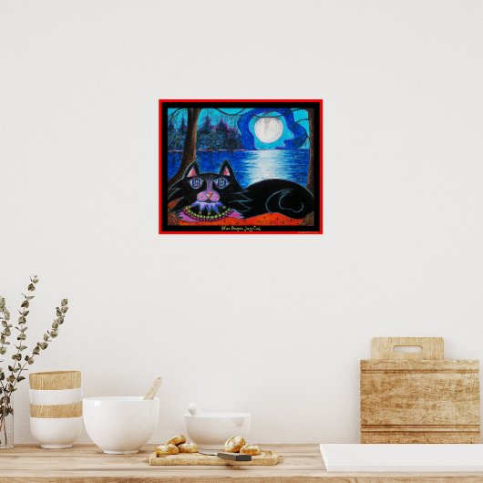 Blue Bayou Jazz Cat Poster (Küche)