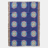 Blue Bayou Mandala Wurfdecke Decke (Vorderseite Vertikal)