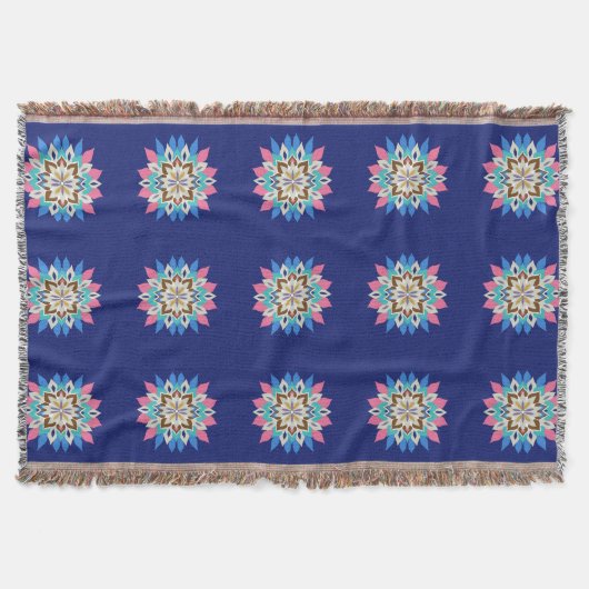 Blue Bayou Mandala Wurfdecke Decke (Vorderseite)