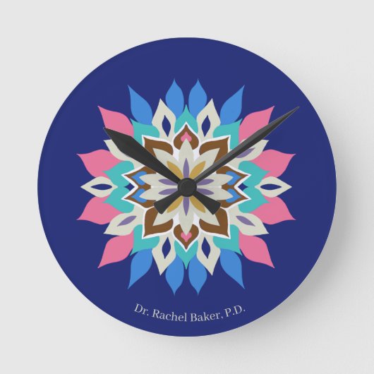 Blue Bayou Runde Wanduhr (Vorderseite)