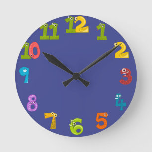 Blue Bayou Solid Color Runde Wanduhr